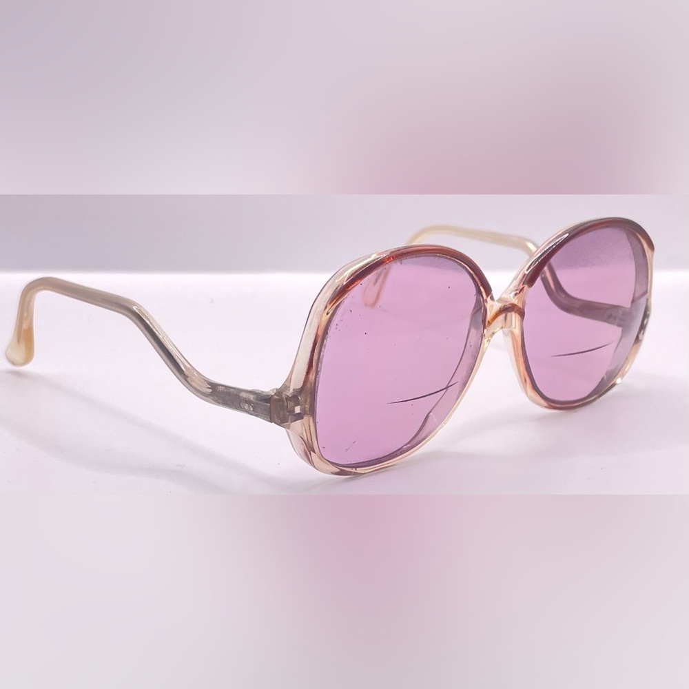 Vintage Fawn Janet Brown Oval Sunglasses Frames Only